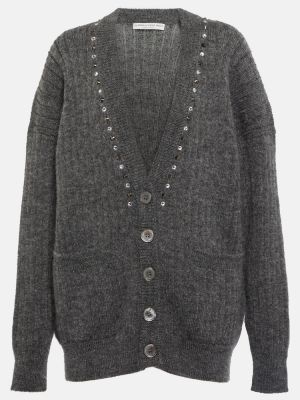 Cardigan di lana Alessandra Rich grigio