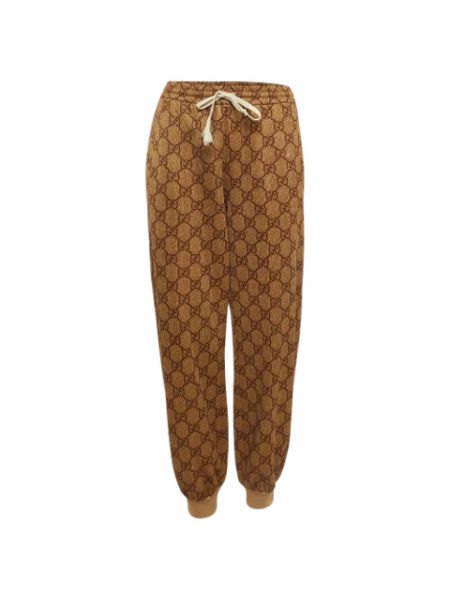 Spodnie retro Gucci Vintage brązowe