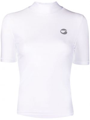 T-shirt à col montant Coperni blanc