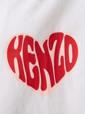 Szív mintás pamut ing nyomtatás Kenzo Paris fehér