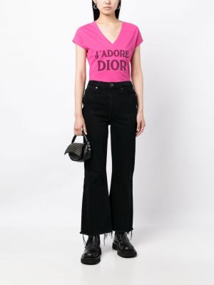 Marškinėliai Christian Dior rožinė