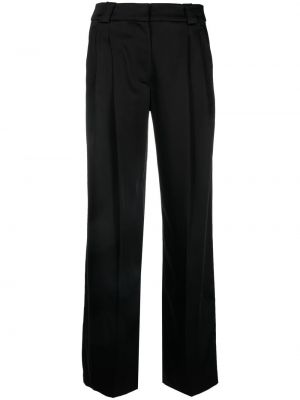 Saténové rovné kalhoty s páskem A.l.c. - černá
