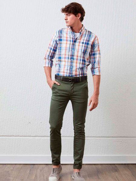 Pantalones chinos slim fit Altonadock verde