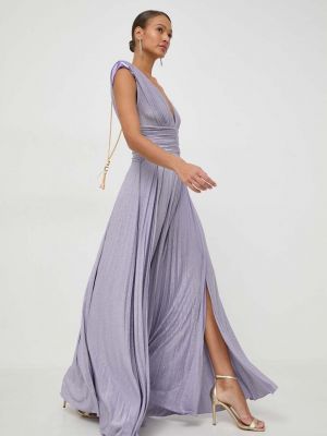 Фиолетовое длинное платье Elisabetta Franchi