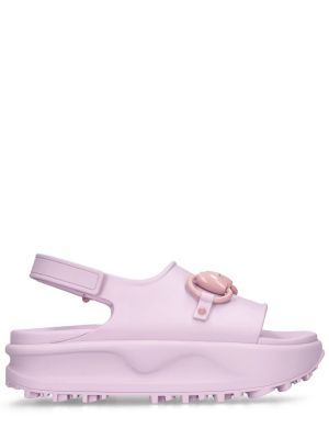 Sandały na koturnie Gucci różowe