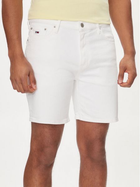 Džínové šortky relaxed fit Tommy Jeans bílé