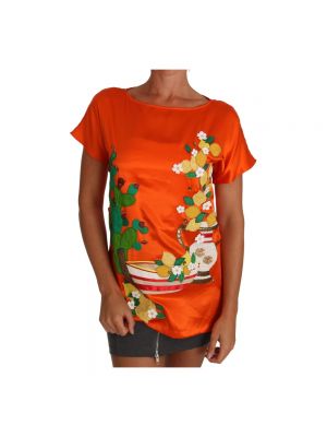 Koszulka Dolce And Gabbana pomarańczowa