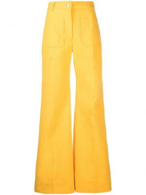 Bomull flared jeans Victoria Beckham oransje