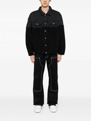 Tweed jeansjacke Five Cm schwarz