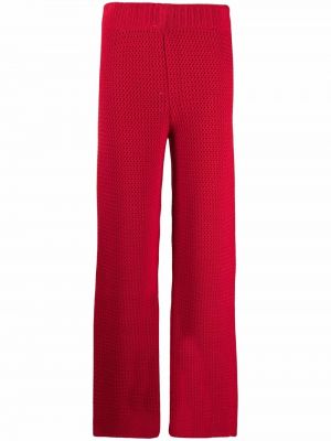 Pantalones rectos de punto Ami Amalia rojo