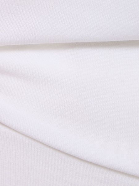 Haut en coton en tricot avec manches longues Michael Kors Collection blanc