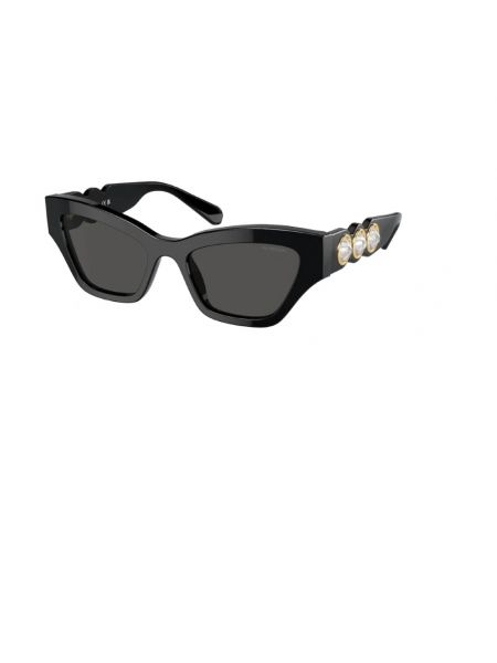 Okulary przeciwsłoneczne z kryształkami Swarovski czarne