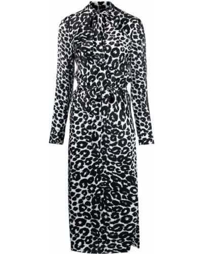 Vestido midi con estampado leopardo Tom Ford negro