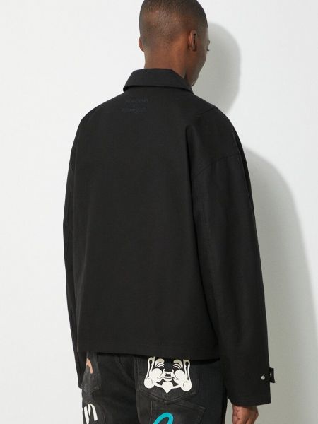 Pamučna jakna oversized Represent crna