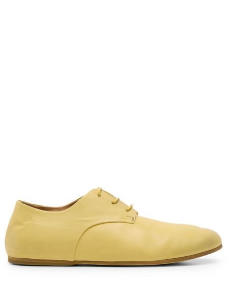 Кожени обувки в стил дерби Marsell жълто