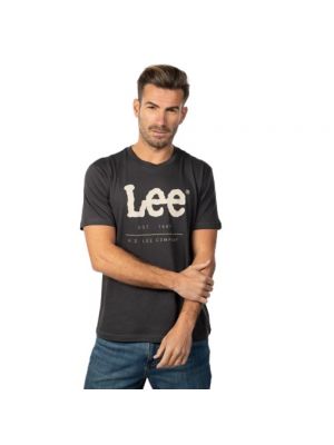 Koszulka bawełniana Lee czarna