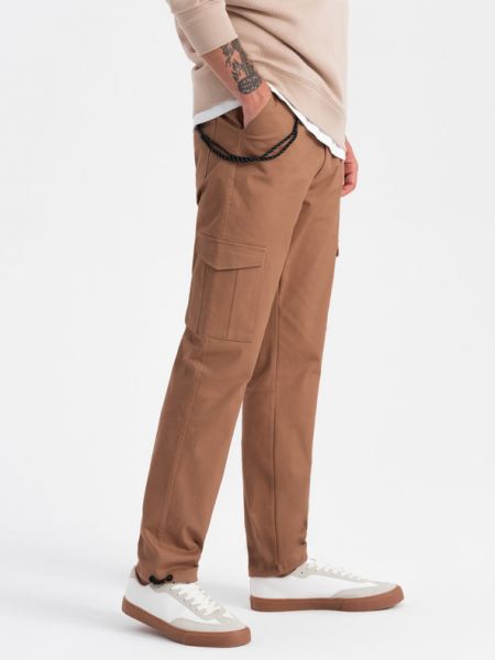 Spodnie Ombre Clothing brązowe