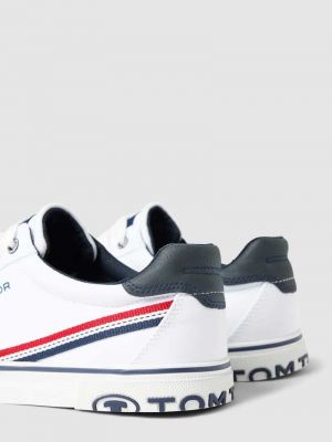 Sneakersy w paski Tom Tailor białe