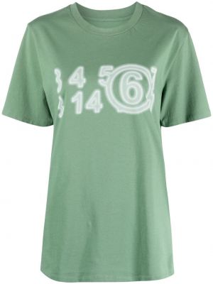 T-shirt à imprimé Mm6 Maison Margiela vert