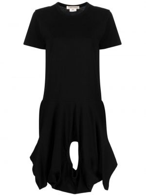 Asymetrické bavlněné tričko Comme Des Garçons černé