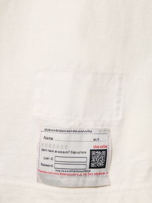 Camiseta de algodón de tela jersey Mihara Yasuhiro blanco