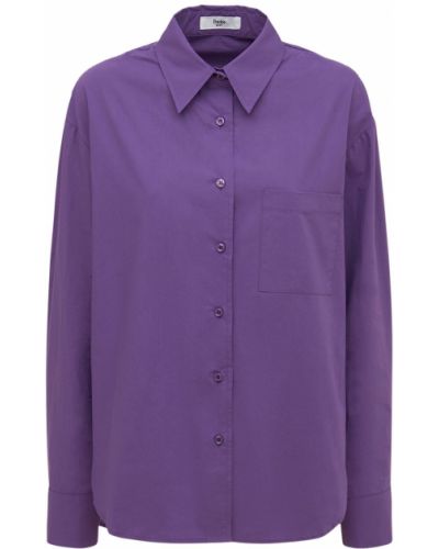 Bombažna srajca The Frankie Shop vijolična
