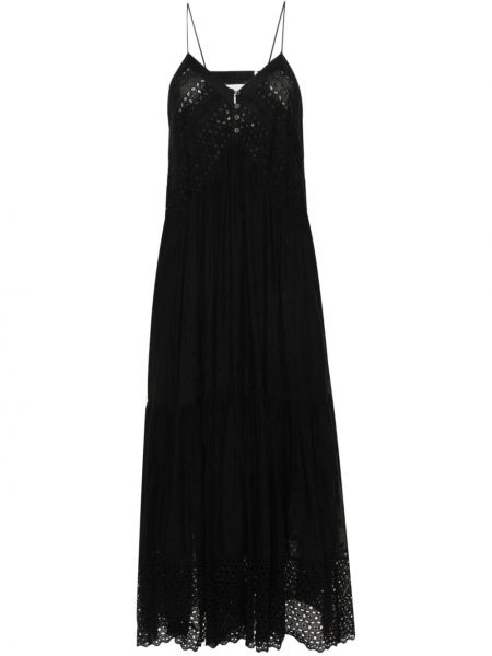 Bavlněné dlouhé šaty Marant Etoile černé