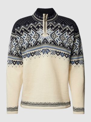 Biały dzianinowy sweter Dale Of Norway