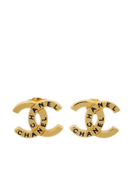 Zlatne naušnice Chanel Pre-owned zlatna