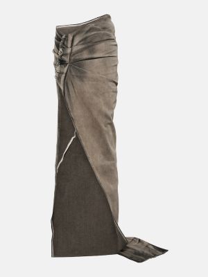 Džínová sukně Rick Owens šedé