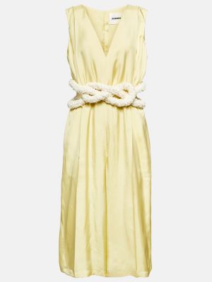 Σατέν ολόσωμη φόρμα Jil Sander κίτρινο