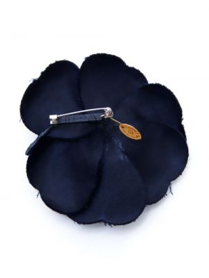 Květinová brož Chanel Pre-owned černá