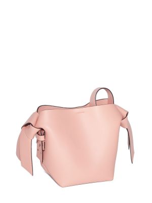 Кожени чанта за ръка Acne Studios розово