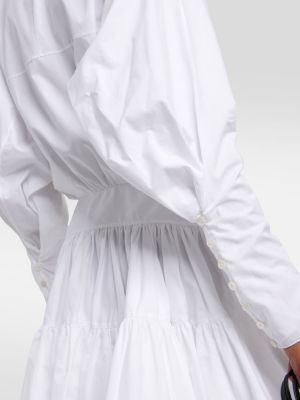 Βαμβακερή φόρεμα Alaia λευκό