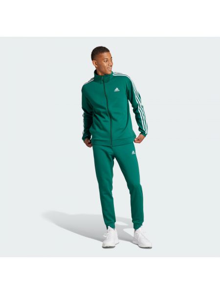 Dres polarowy w paski Adidas zielony