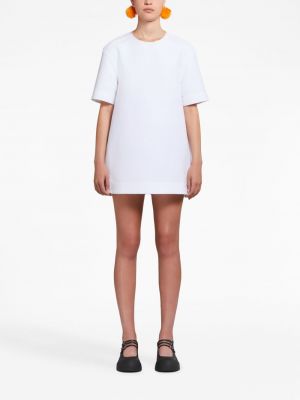 Mini robe en coton avec manches courtes Marni blanc