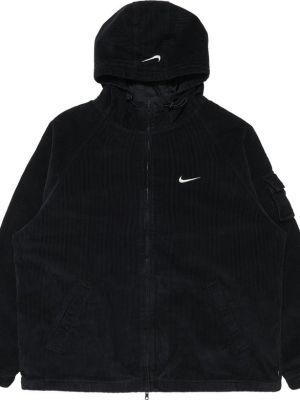 Вельветовая куртка с капюшоном Supreme черная