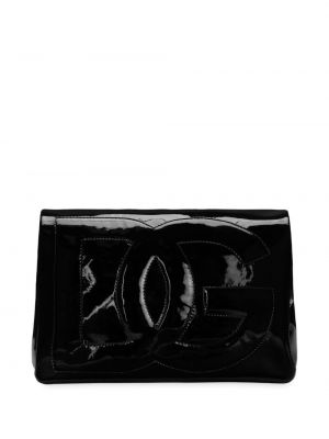 Usnjena crossbody torbica Dolce & Gabbana črna