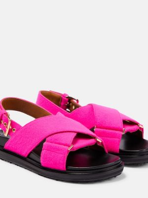 Plstené sandále Marni ružová