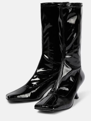 Ankle boots skórzane ze skóry ekologicznej Souliers Martinez czarne