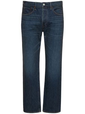 Bavlnené džínsy s rovným strihom Re/done modrá
