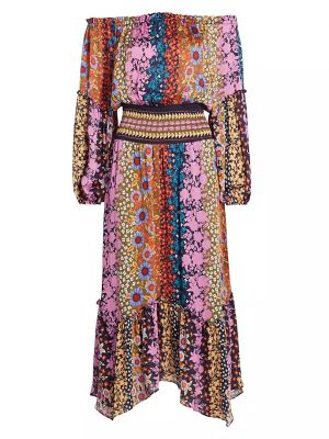 Платье с открытыми плечами в цветочек с принтом бохо Ramy Brook