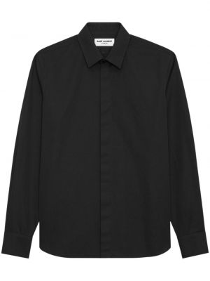 Памучна риза Saint Laurent черно