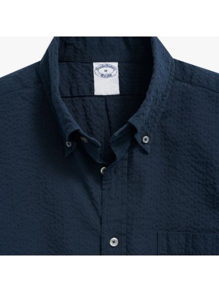 Camisa de algodón Brooks Brothers azul