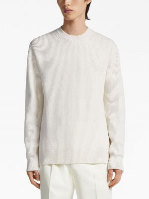Sweter z kaszmiru Zegna biały