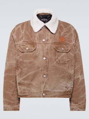 Traper jakna s krznom Acne Studios smeđa