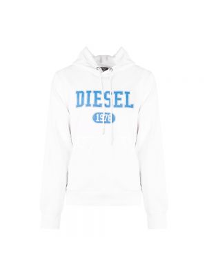 Bluza z kapturem Diesel biała