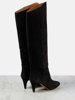 Stivali di gomma in pelle scamosciata Isabel Marant nero