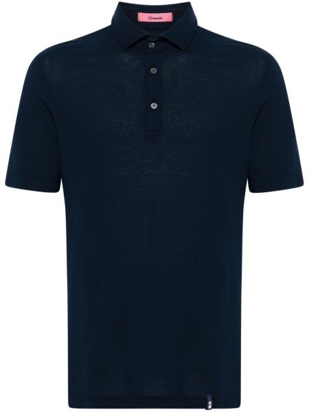Džersis medvilninis polo marškinėliai Drumohr mėlyna