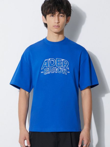 Modré tričko s aplikacemi Ader Error